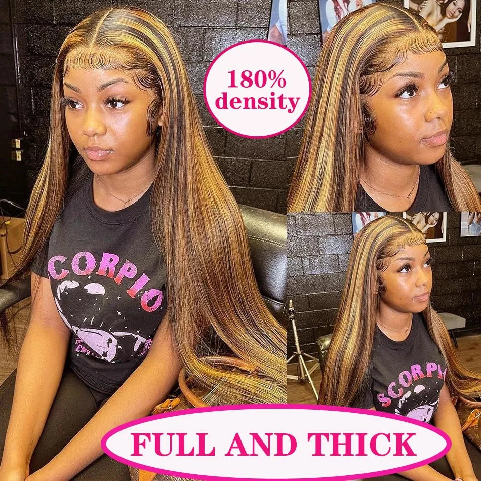 Highlight Glue less Wig Human Hair Ready To Wear And Go For Women 13x6