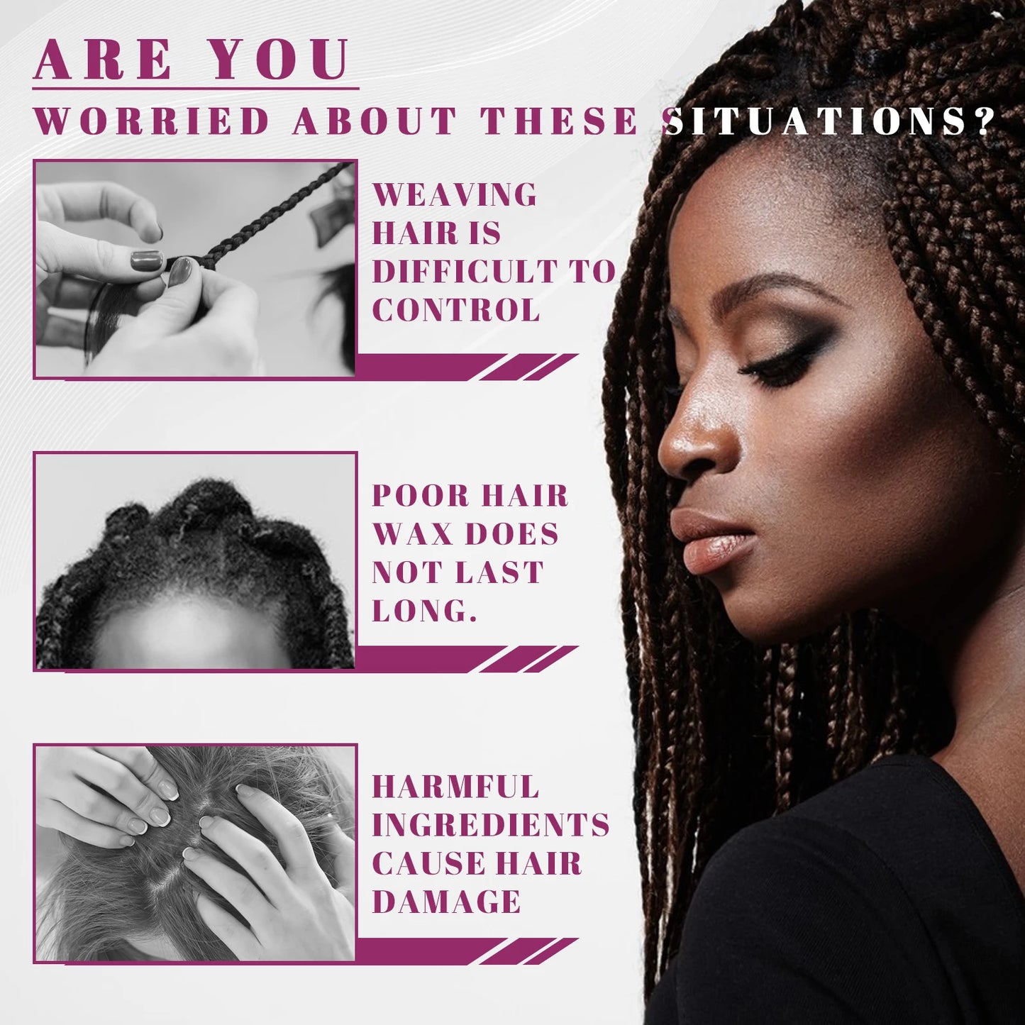Dreadlocks Styling Wax Repair Hair Damage Dreadlocks Reduce Hair Loss Soft