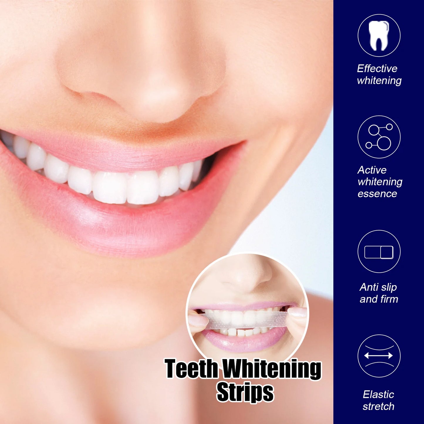 Teeth Whitening Strips Oral Hygiene Care Dental Bleaching Tooth Brightener