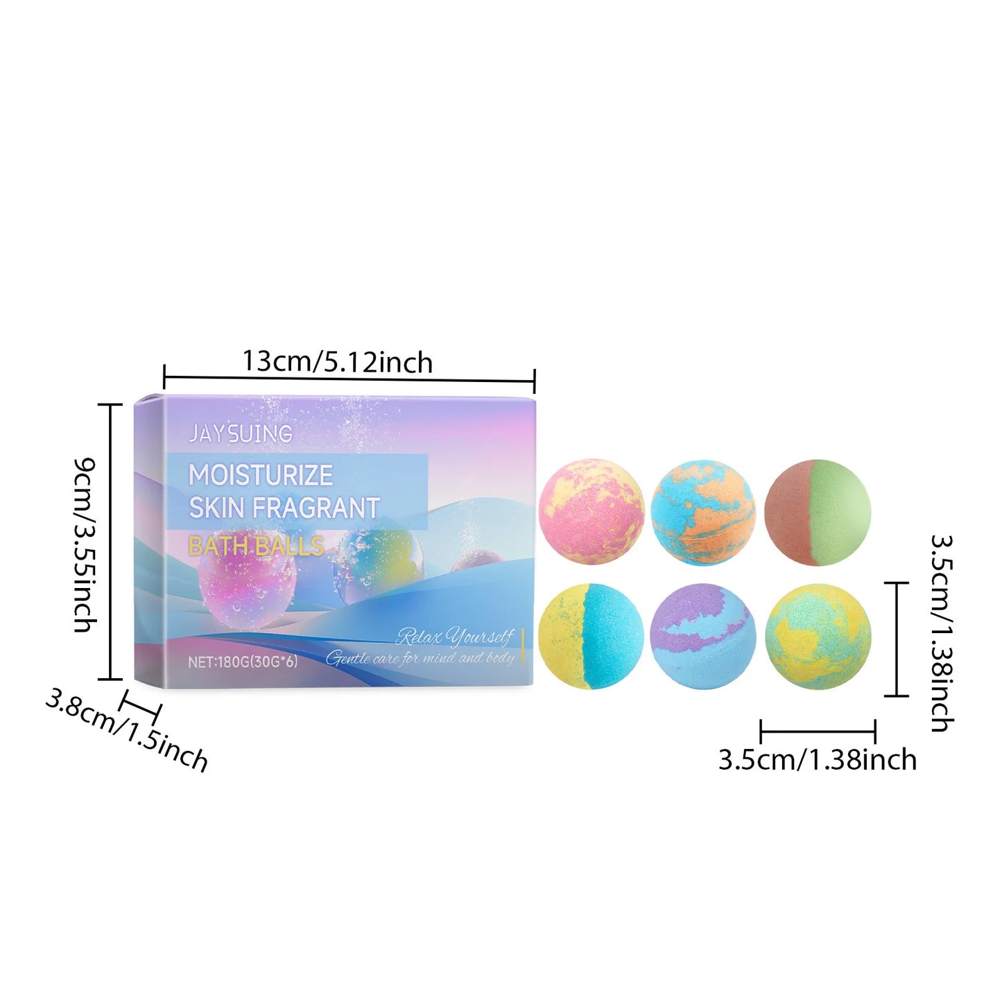 30gx6pcs Bubble Bath Bombs Aroma Exfoliating Relief