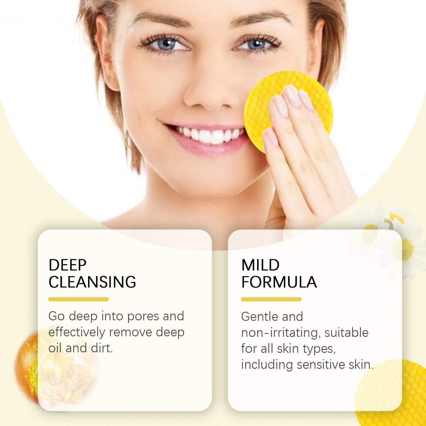 60pcs Kojic Acid Turmeric Exfoliating Cleansing Pads Glow Facial Wash Remove Dead Skin Acne Melanin Hydrate Face Pads