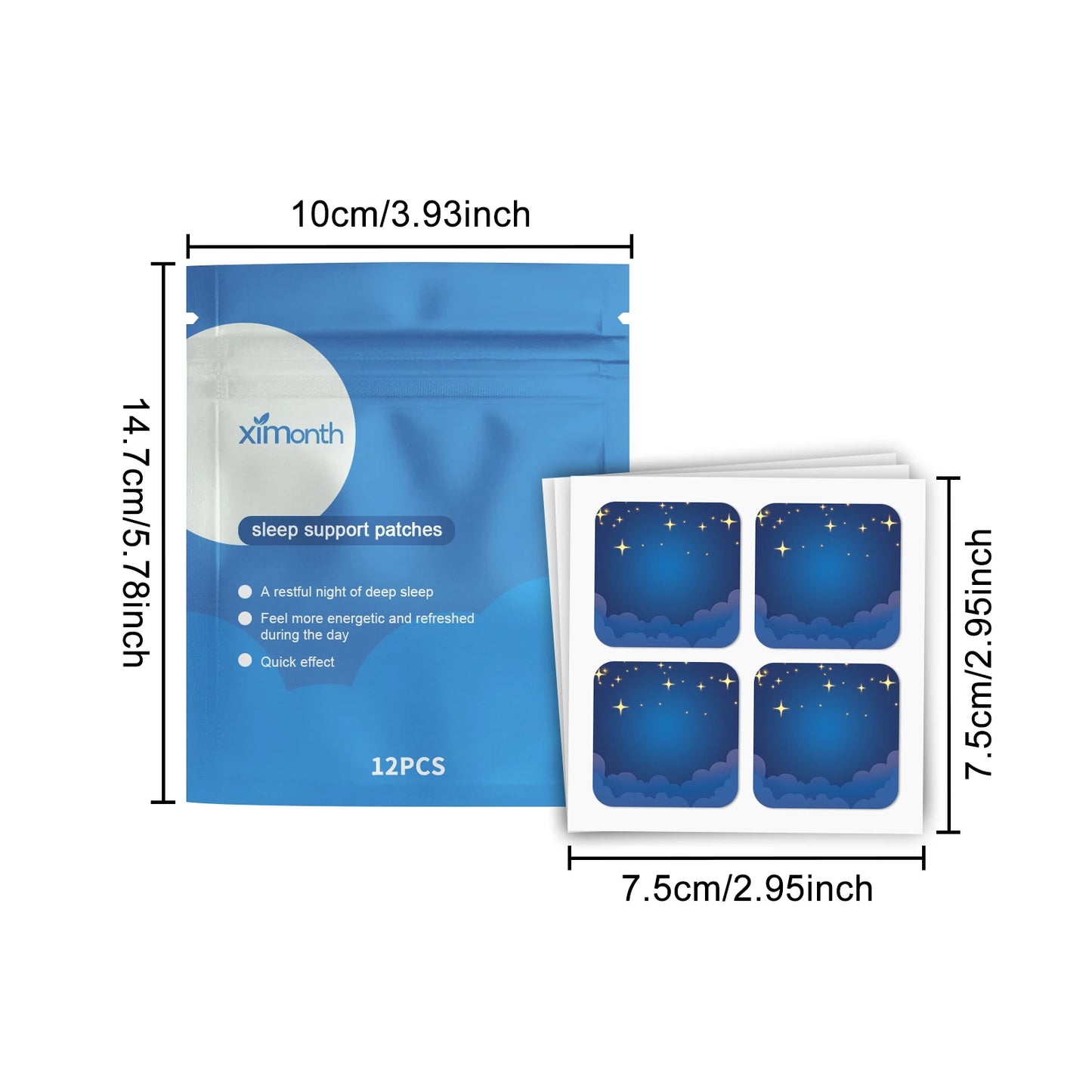 12pcs Sleep Aids Patch Herbal Sticker Insomnia Treatment