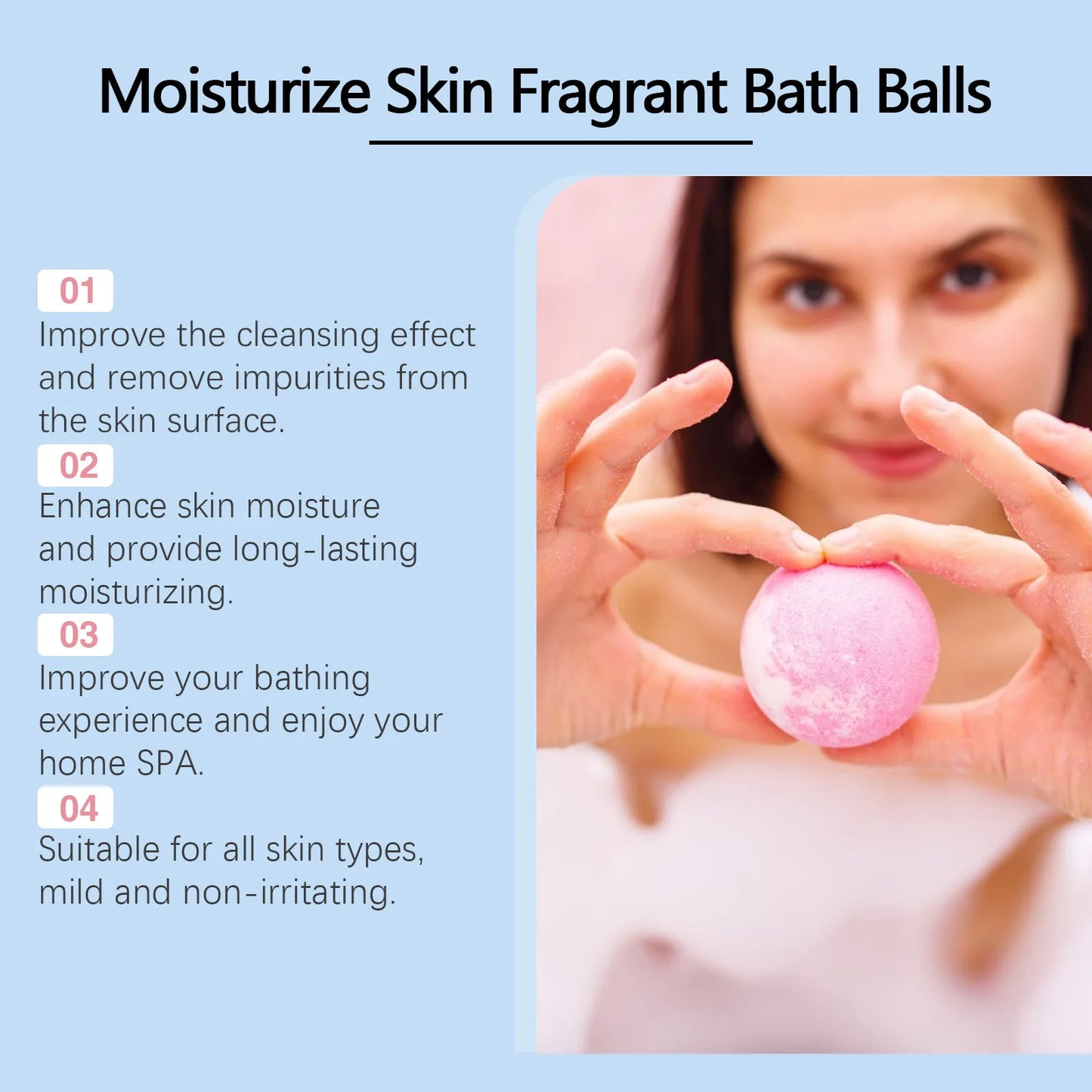 30gx6pcs Bubble Bath Bombs Aroma Exfoliating Relief