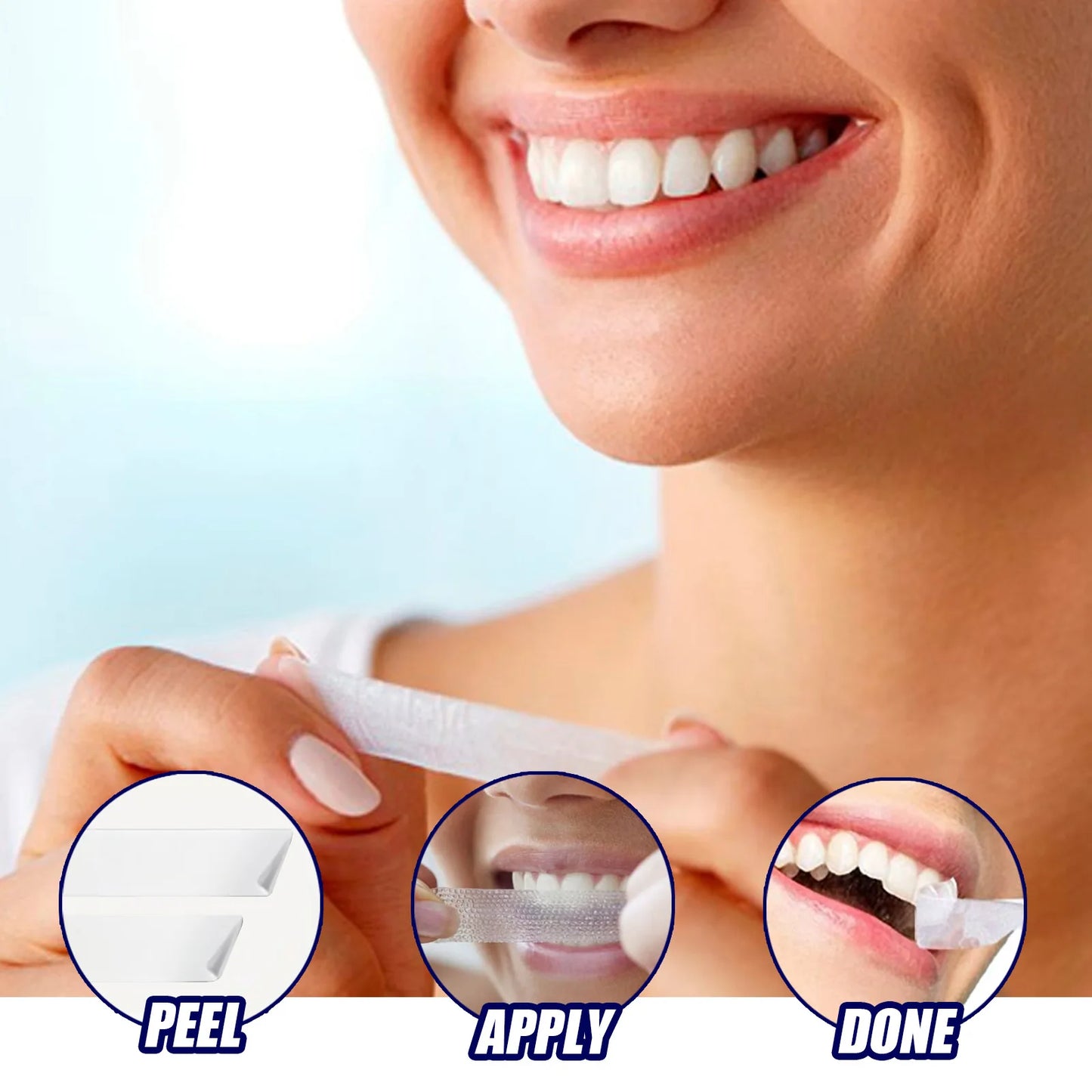 Teeth Whitening Strips Oral Hygiene Care Dental Bleaching Tooth Brightener