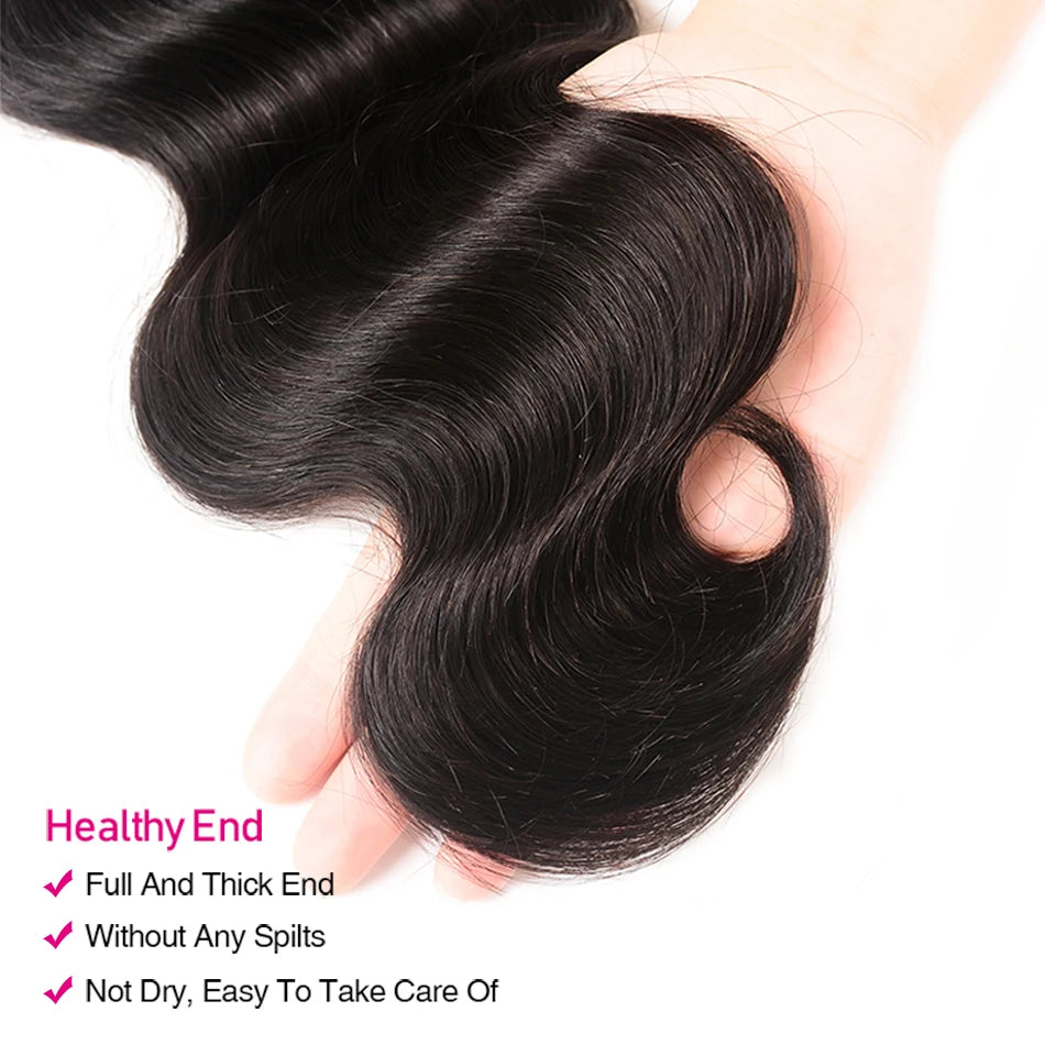 Hair 30 inch Body Wave Bundles Peruvian Hair Bundles 100% Human Hair