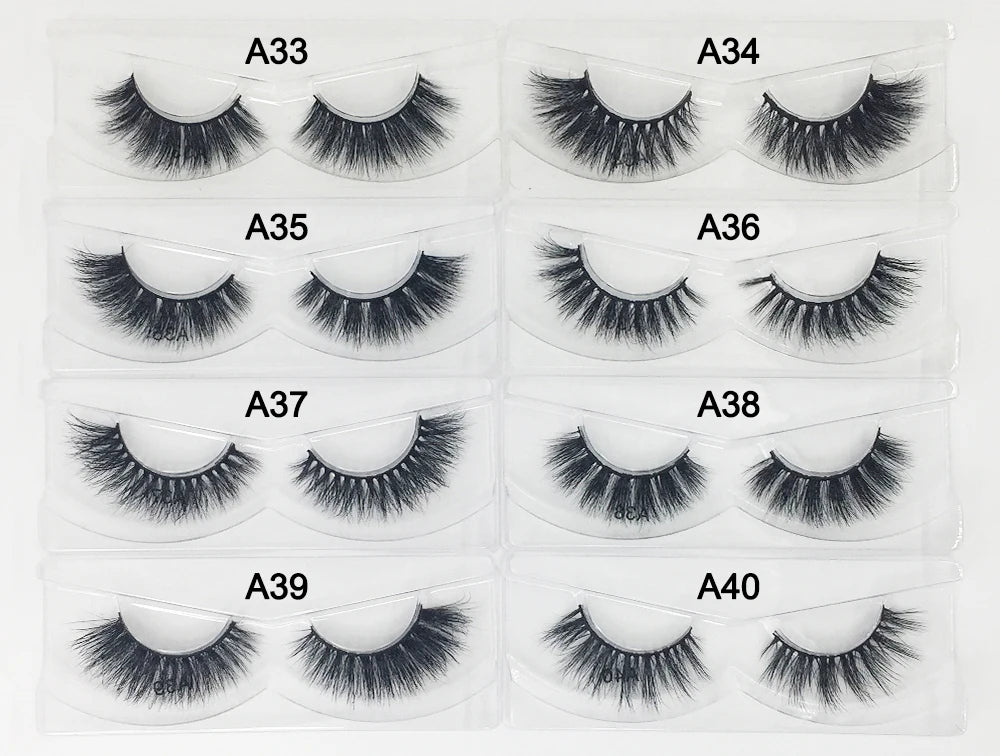 Fluffy 100% Natural Mink Lashes Make up Tool1 Pair Short Soft 15-20mm
