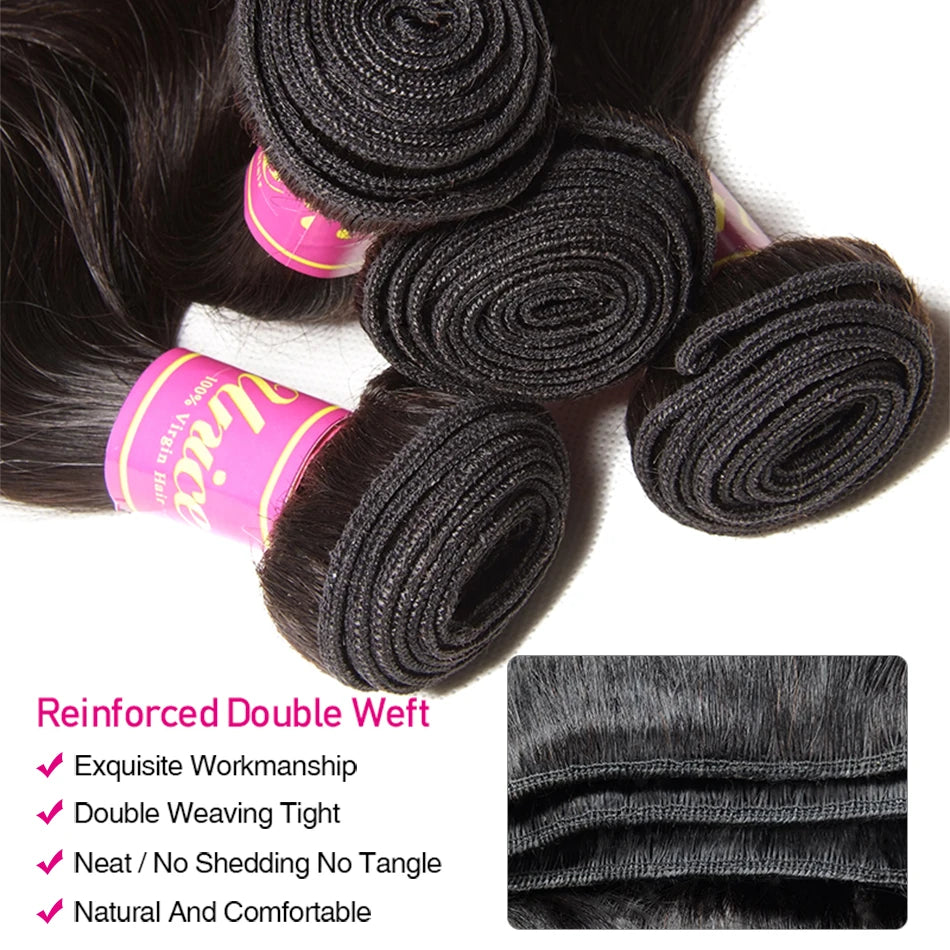Hair 30 inch Body Wave Bundles Peruvian Hair Bundles 100% Human Hair