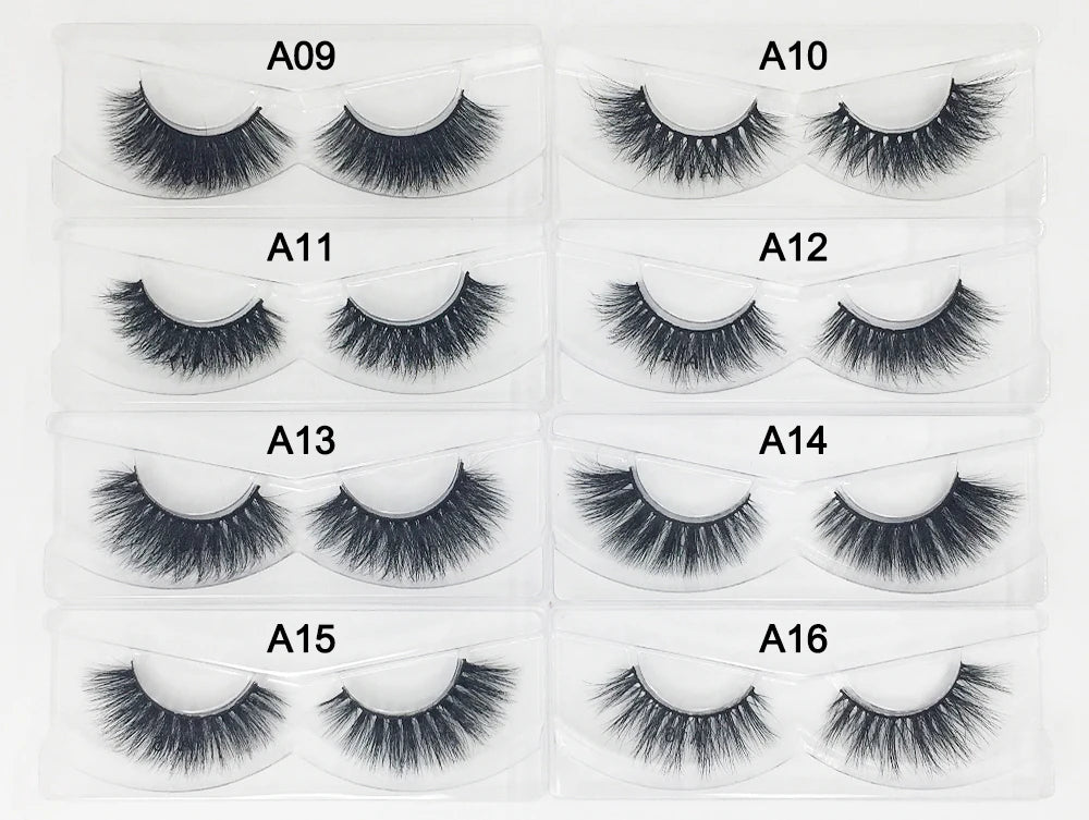 Fluffy 100% Natural Mink Lashes Make up Tool1 Pair Short Soft 15-20mm