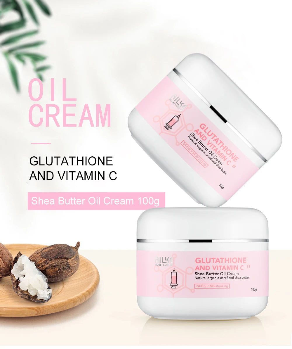 AILKE Whitening And Lightening Cream, Suitable For Face And Body , Shea Butter Oil Natural Intense Hydrating Repair Cracked Skin