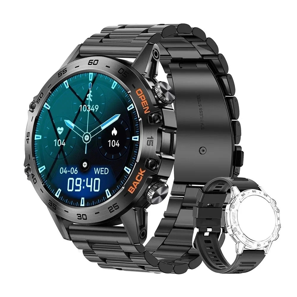Smartwatch 1.39" Bluetooth Fitness Heart Rate Health For Android IOS