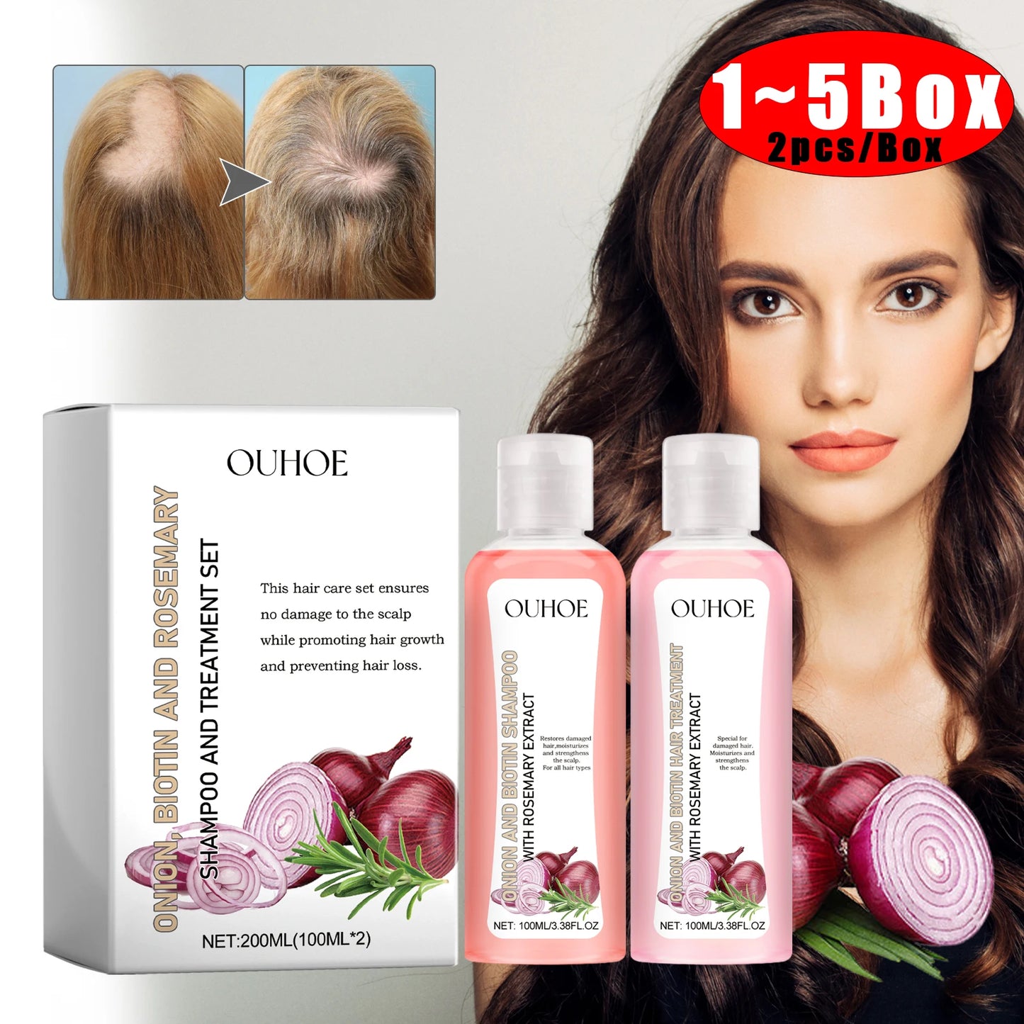 Biotin Rosemary Shampoo Care Set Shampoo Conditioner For All Hair Types