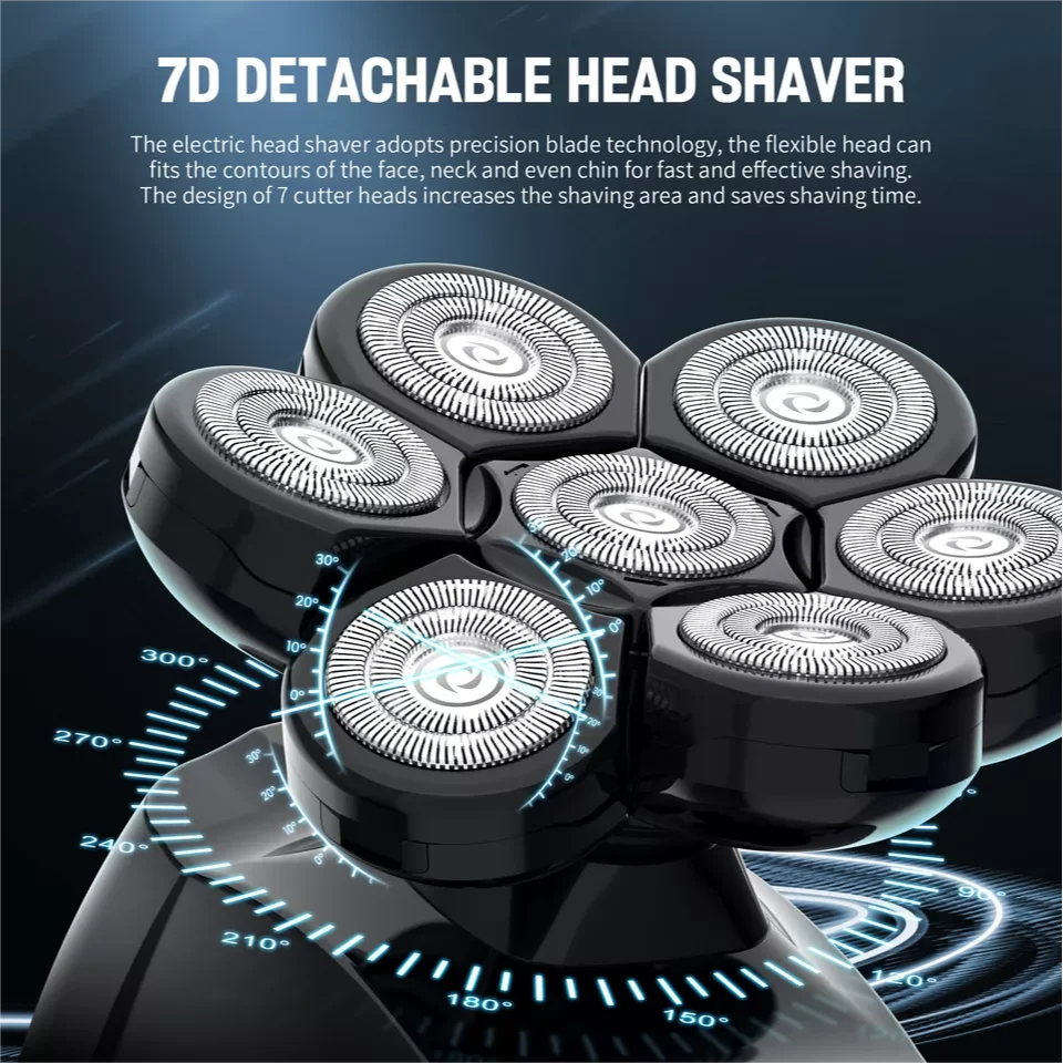 Men Electric Razor with Nose Hair Trimmer Waterproof Men's Grooming Kit