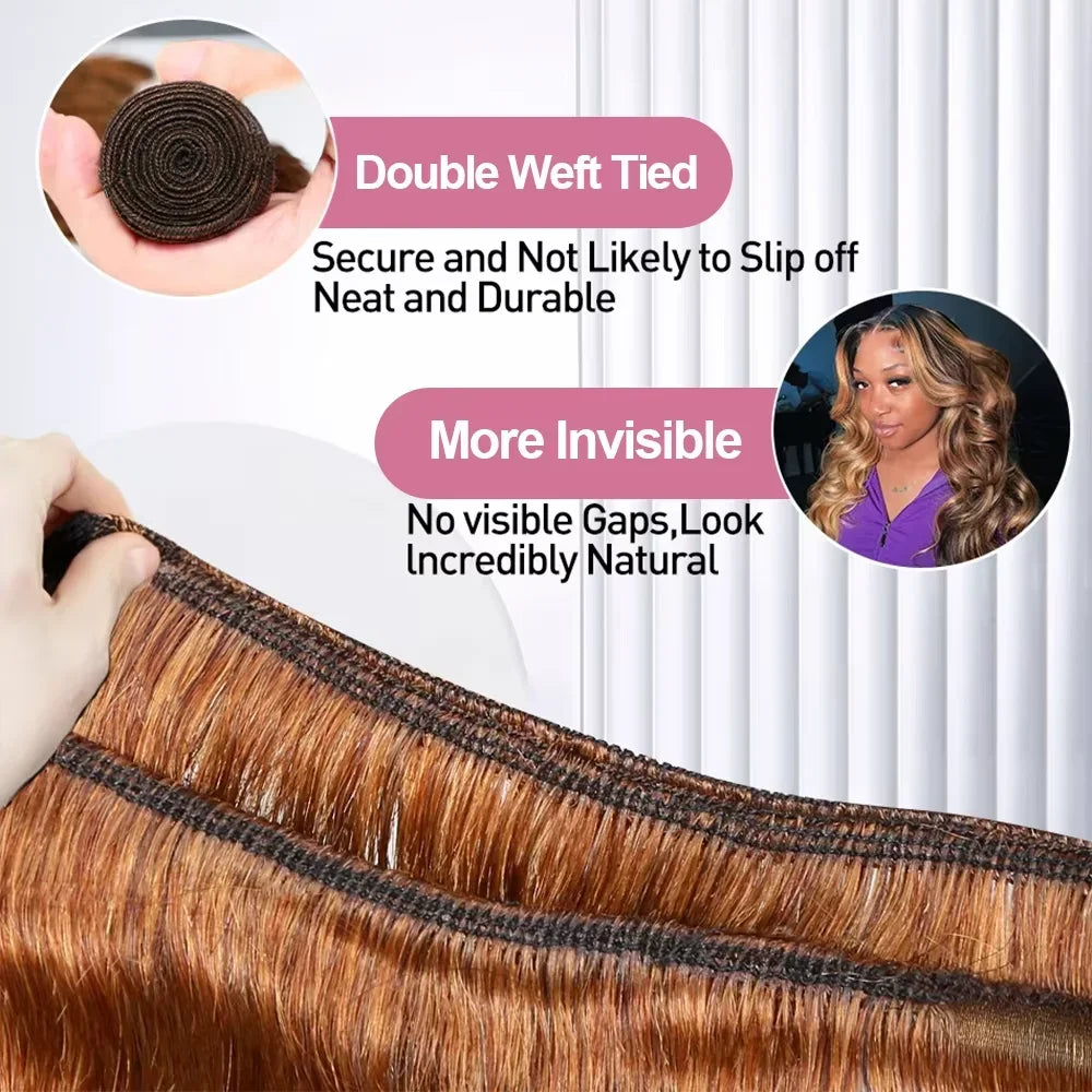 Wig girl Highlight Body Wave Raw Bundles 100% Human Hair