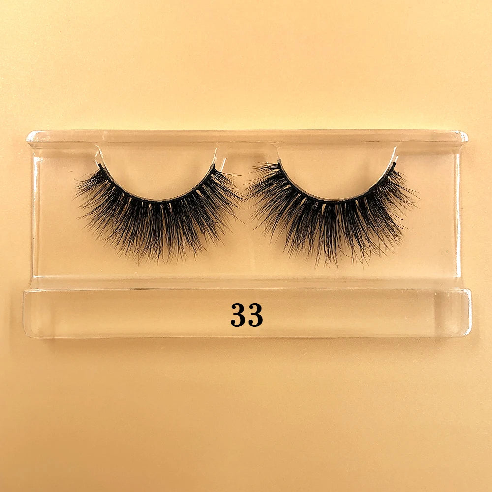 Fluffy 100% Natural Mink Lashes Make up Tool1 Pair Short Soft 15-20mm