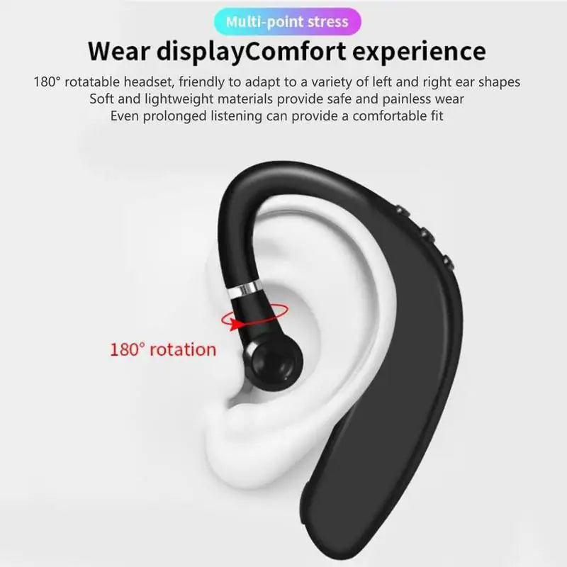Sports Business Single Ear Headset Handsfree headphones With Mic