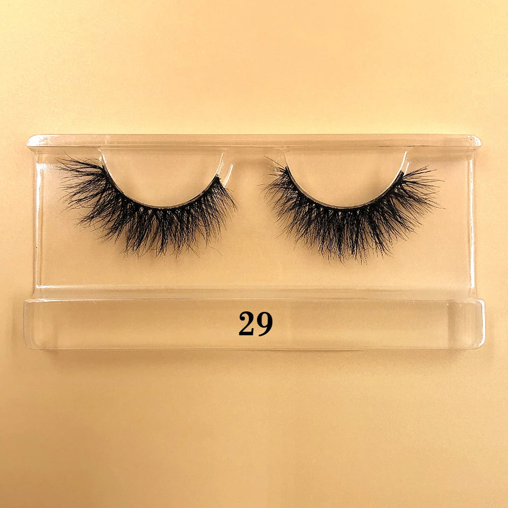 Fluffy 100% Natural Mink Lashes Make up Tool1 Pair Short Soft 15-20mm