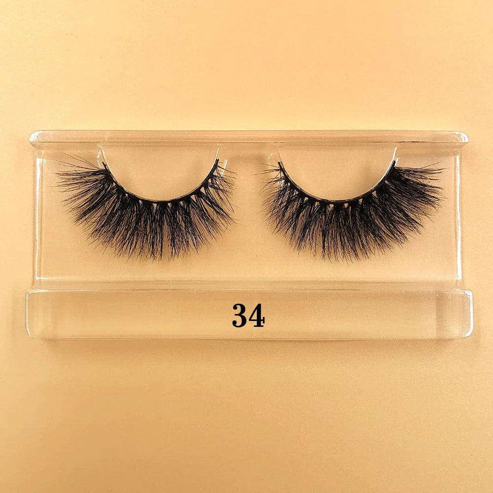 Fluffy 100% Natural Mink Lashes Make up Tool1 Pair Short Soft 15-20mm