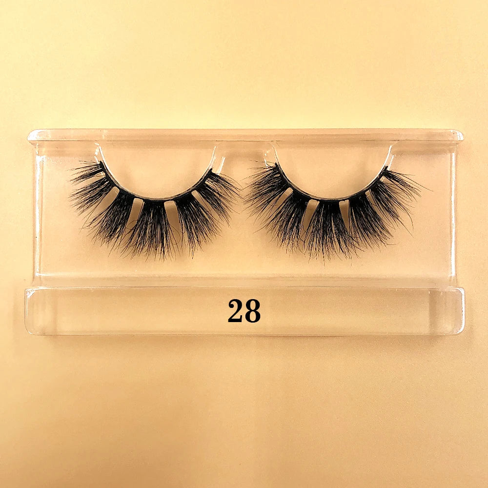 Fluffy 100% Natural Mink Lashes Make up Tool1 Pair Short Soft 15-20mm