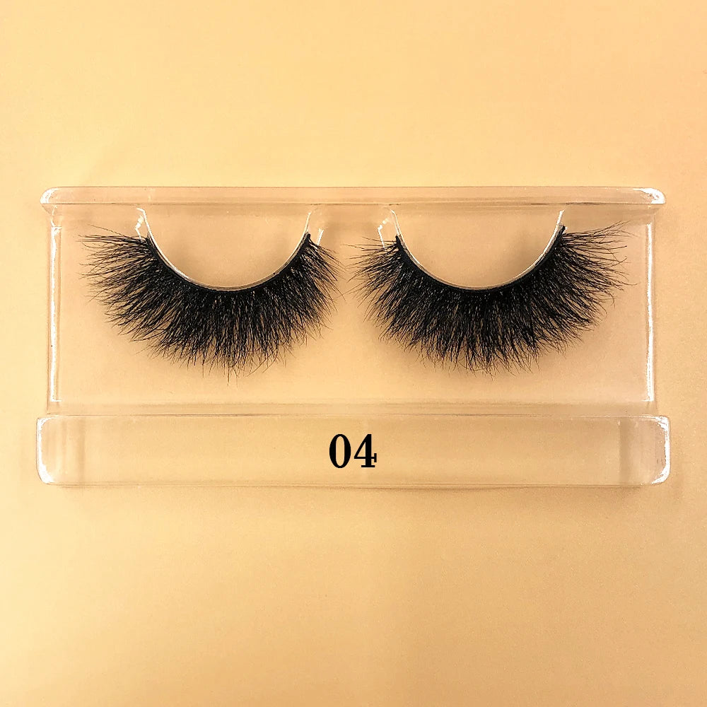 Fluffy 100% Natural Mink Lashes Make up Tool1 Pair Short Soft 15-20mm