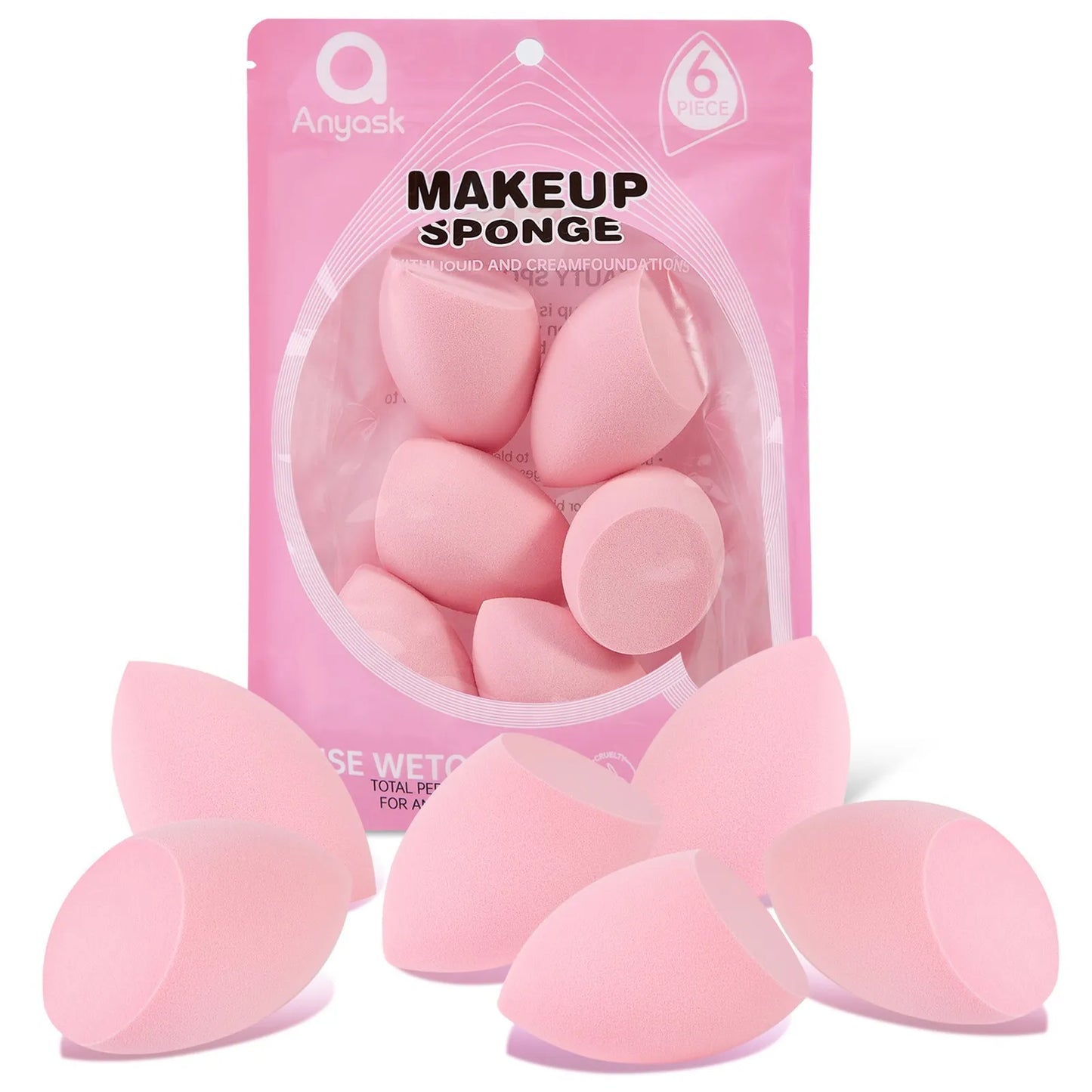 Makeup Sponge Set Pink Professional Beauty Cosmetic Sponges