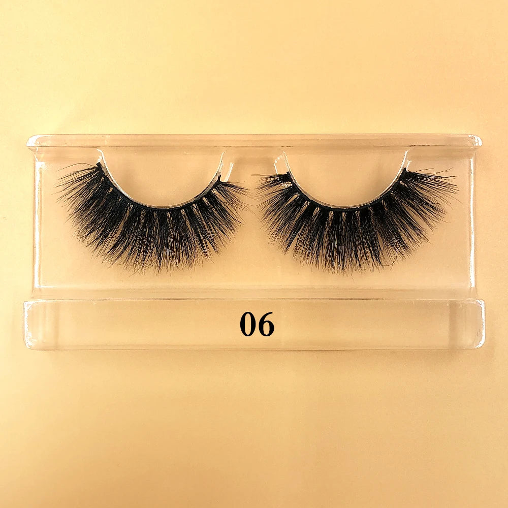 Fluffy 100% Natural Mink Lashes Make up Tool1 Pair Short Soft 15-20mm
