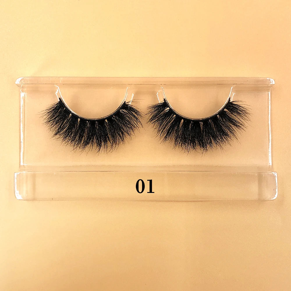 Fluffy 100% Natural Mink Lashes Make up Tool1 Pair Short Soft 15-20mm