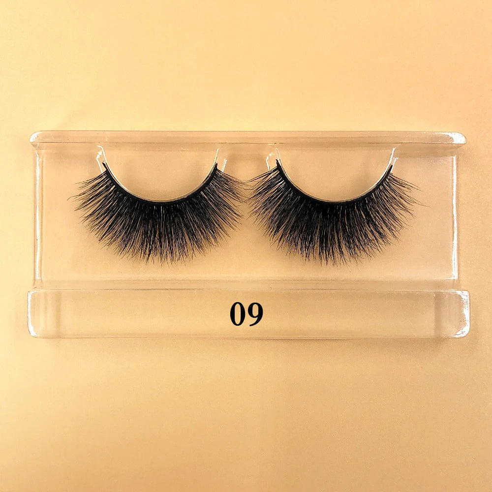 Fluffy 100% Natural Mink Lashes Make up Tool1 Pair Short Soft 15-20mm