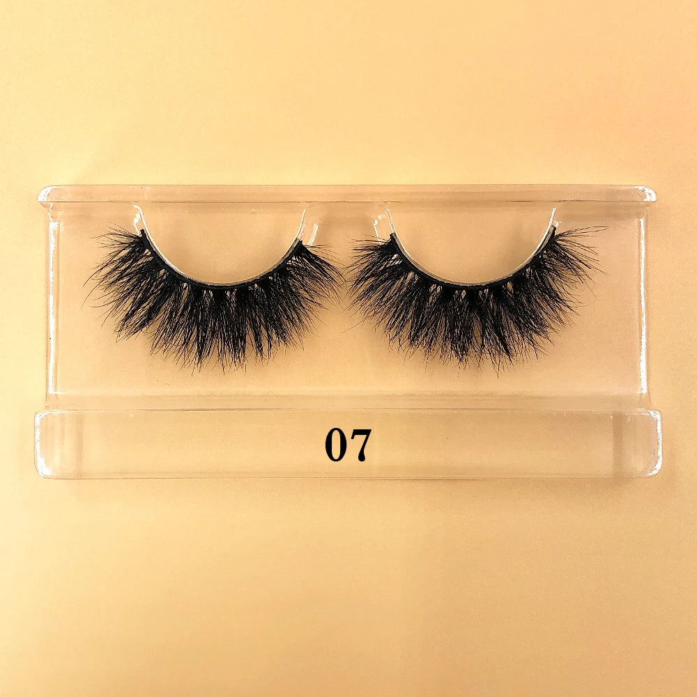 Fluffy 100% Natural Mink Lashes Make up Tool1 Pair Short Soft 15-20mm