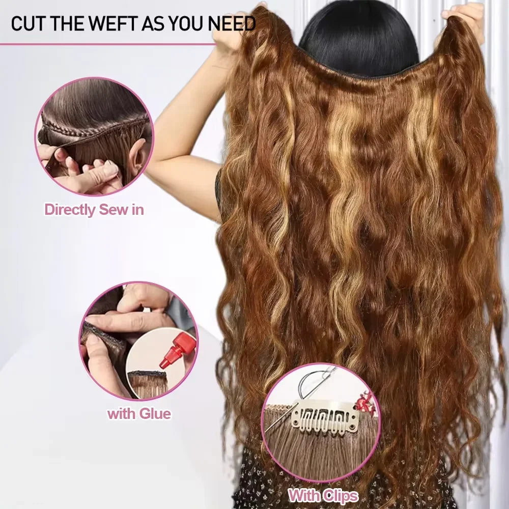 Wig girl Highlight Body Wave Raw Bundles 100% Human Hair
