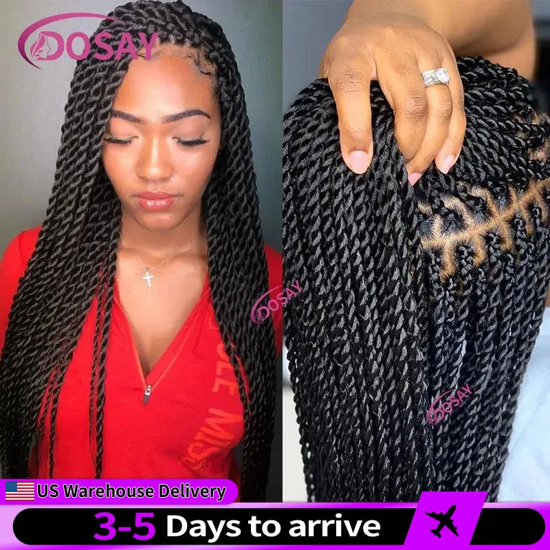 Twist Braided Wigs Box Braided Lace Front Wig