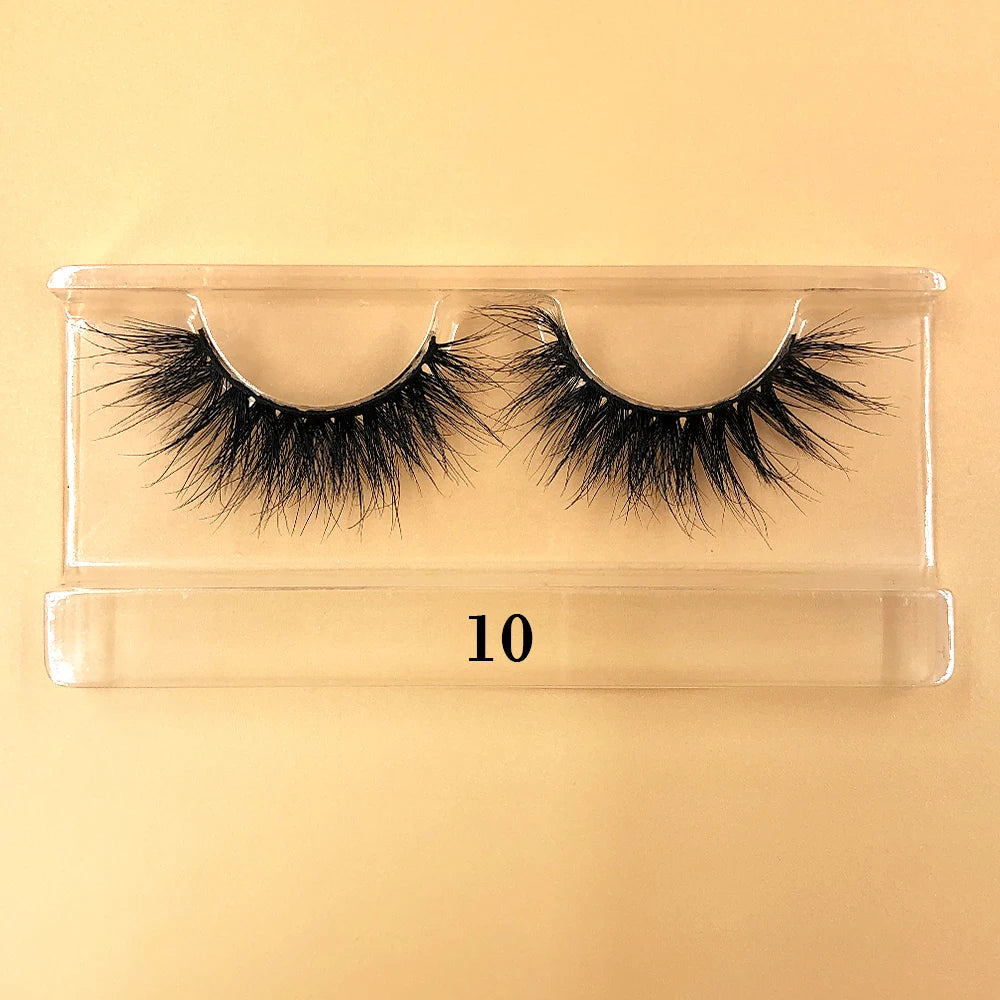 Fluffy 100% Natural Mink Lashes Make up Tool1 Pair Short Soft 15-20mm
