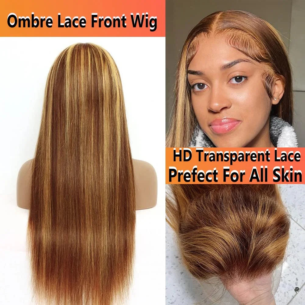 Highlight Glue less Wig Human Hair Ready To Wear And Go For Women 13x6