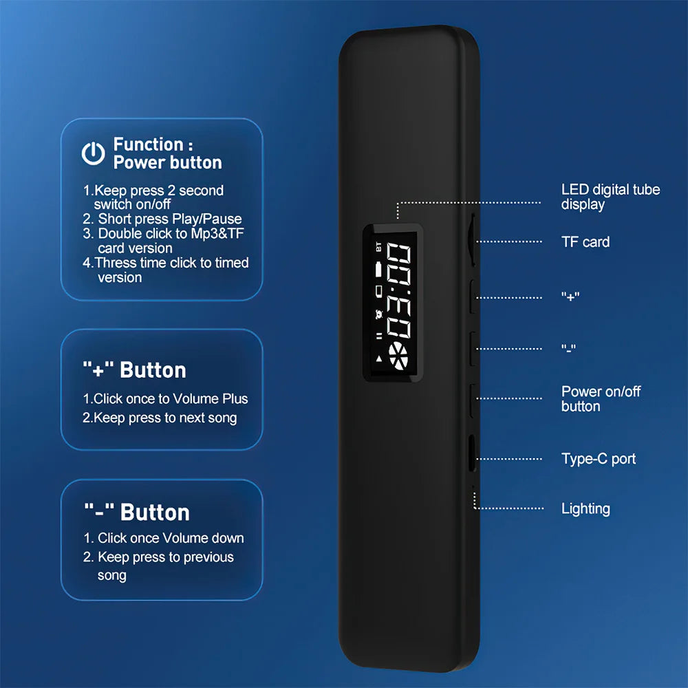Pocket Bluetooth Speaker Under Pillow Bone Conduction Sound Box