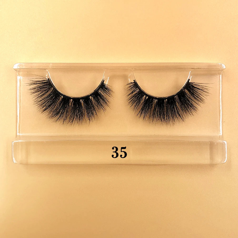 Fluffy 100% Natural Mink Lashes Make up Tool1 Pair Short Soft 15-20mm