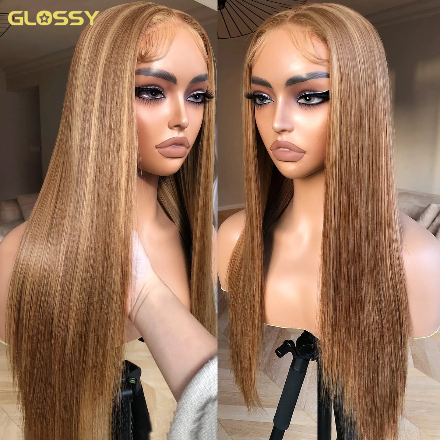 Highlight Glue less Wig Human Hair Ready To Wear And Go For Women 13x6