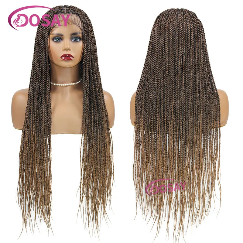 Twist Braided Wigs Box Braided Lace Front Wig