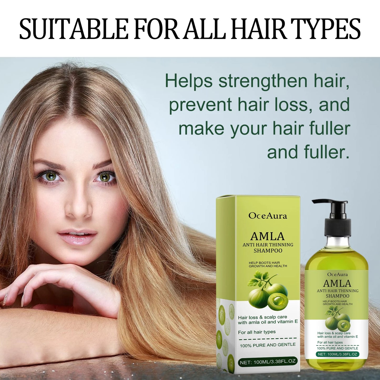 OceAura Anti Hair Thinning Shampoo Deeply Clean the Scalp Hair Moisturize the Scalp Prevent Dryness Anti Hair Thinning Shampoo