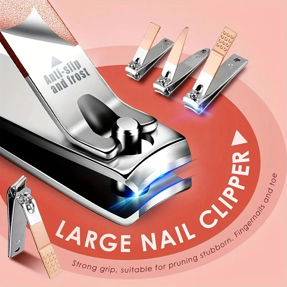 Pink 30 Pcs Manicure Set Professional Nail Clipper