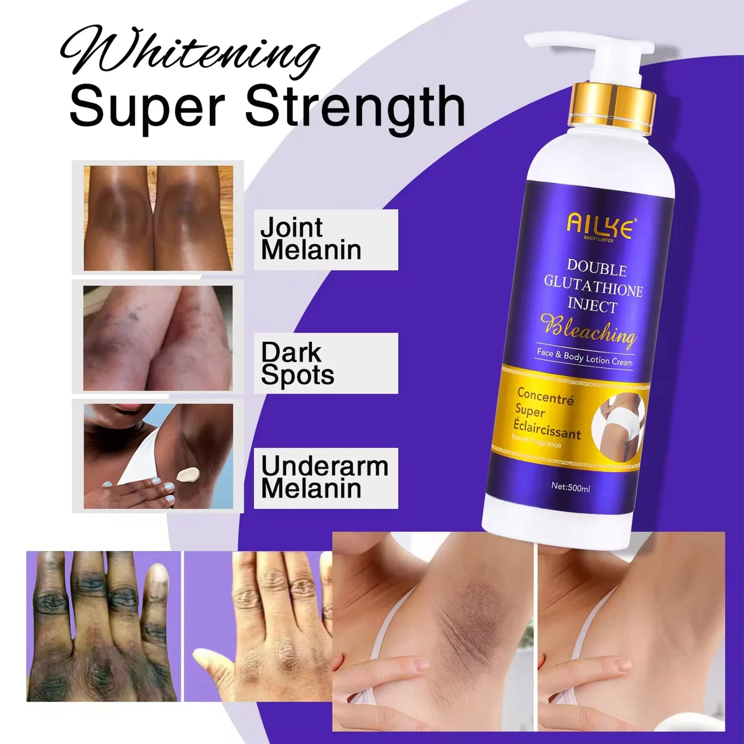 Double Glutathione & Vitamin C Skin Care Set, Whitening, Brightening,