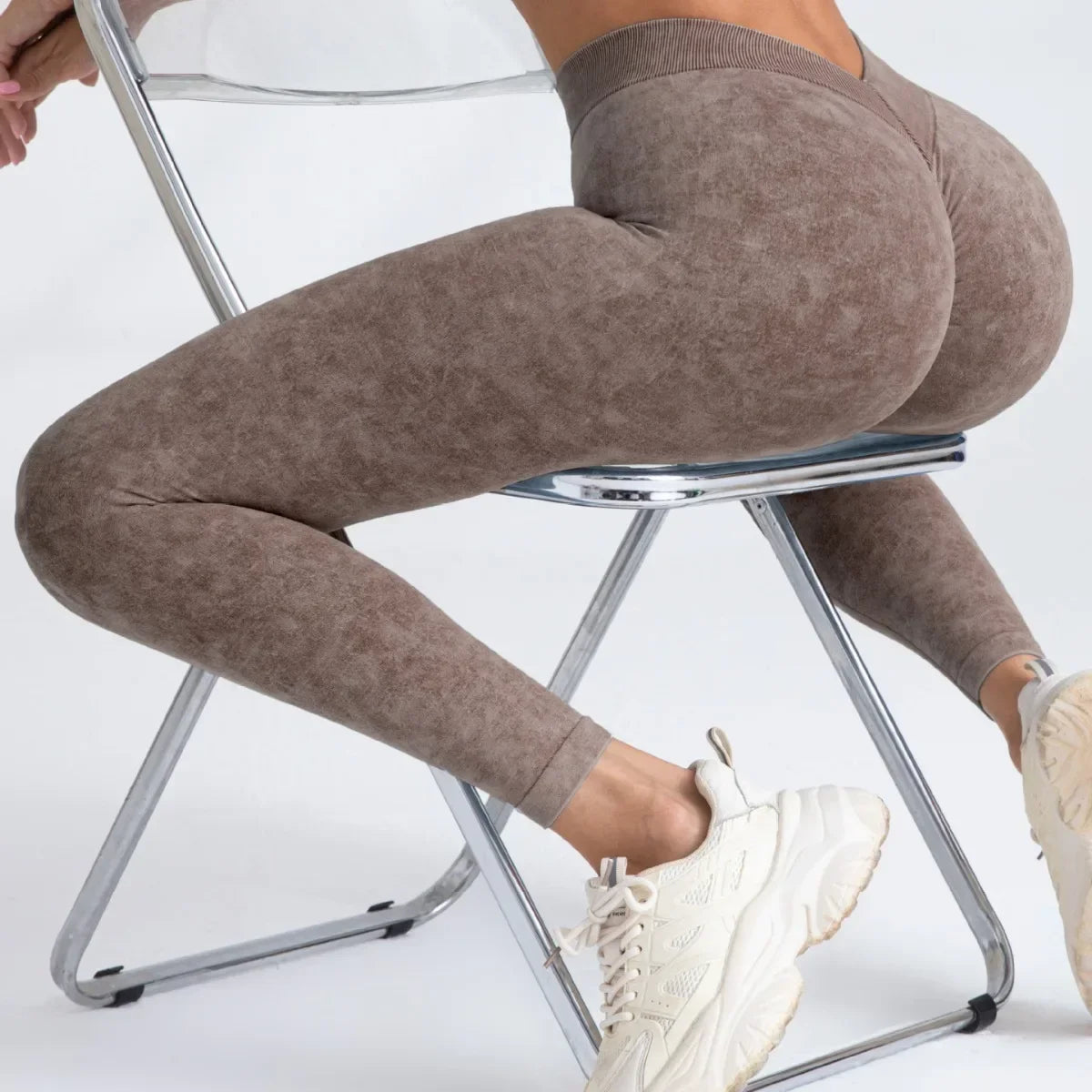 V Back Yoga Pants Women Workout Sport Leggings Fitness Seamless Leggings