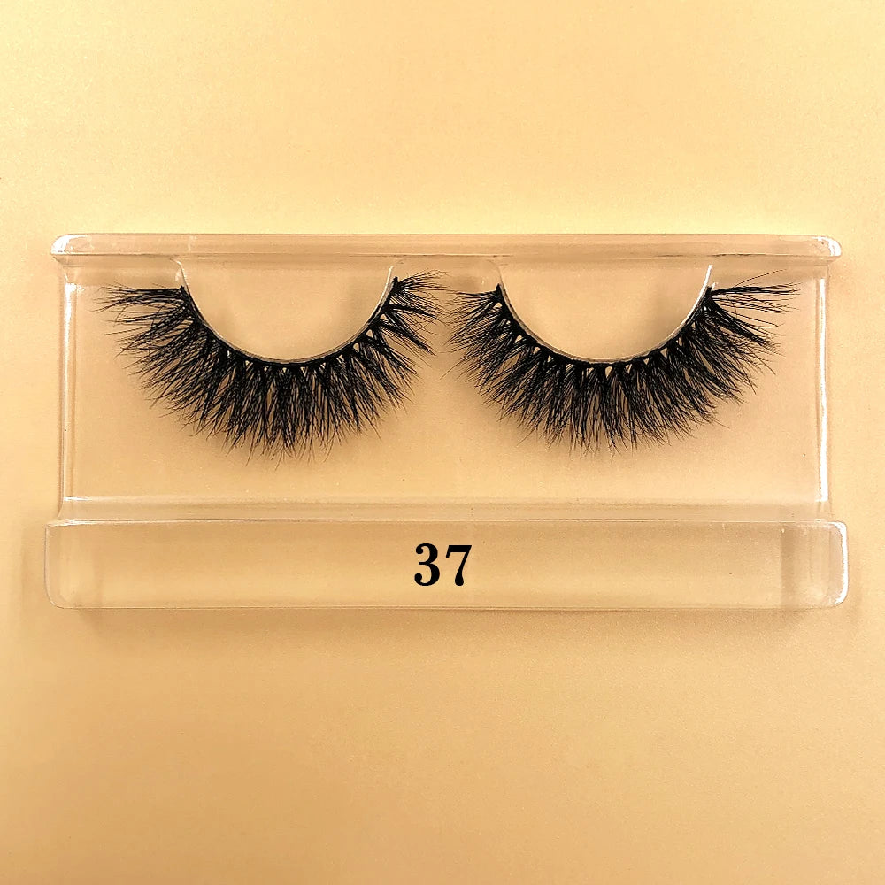 Fluffy 100% Natural Mink Lashes Make up Tool1 Pair Short Soft 15-20mm