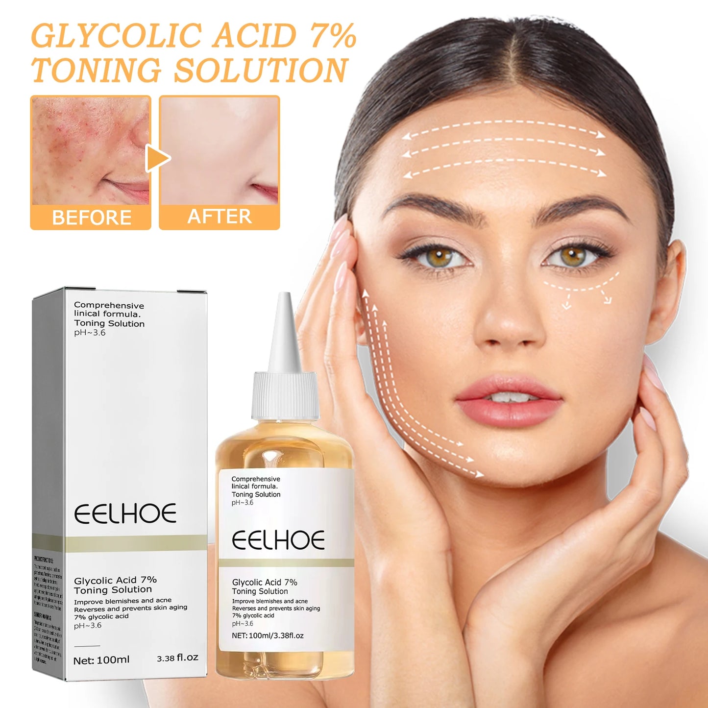 Glycolic Acid 7% Toner Shrink Pores Repair Facial Hydrates