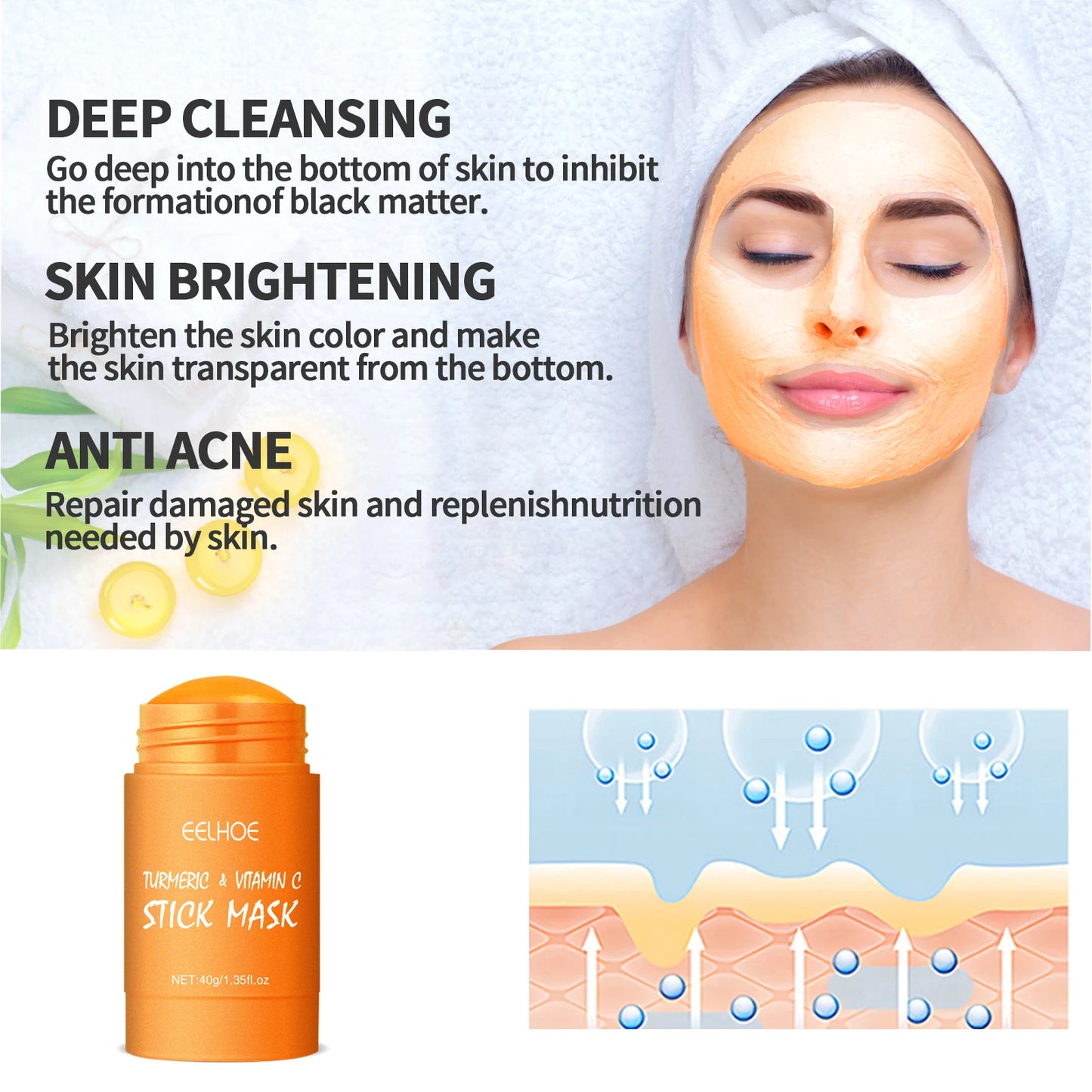 Turmeric Skin Care Original Face Cream Serum Oil Stick Mask Body Whitening Anti Acne Lighten Dark Spot Moisturizing