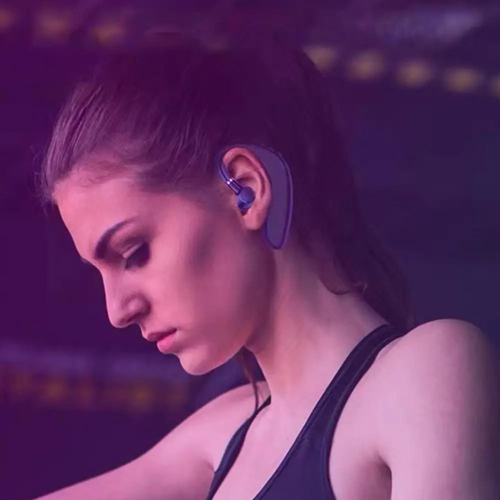 Sports Business Single Ear Headset Handsfree headphones With Mic