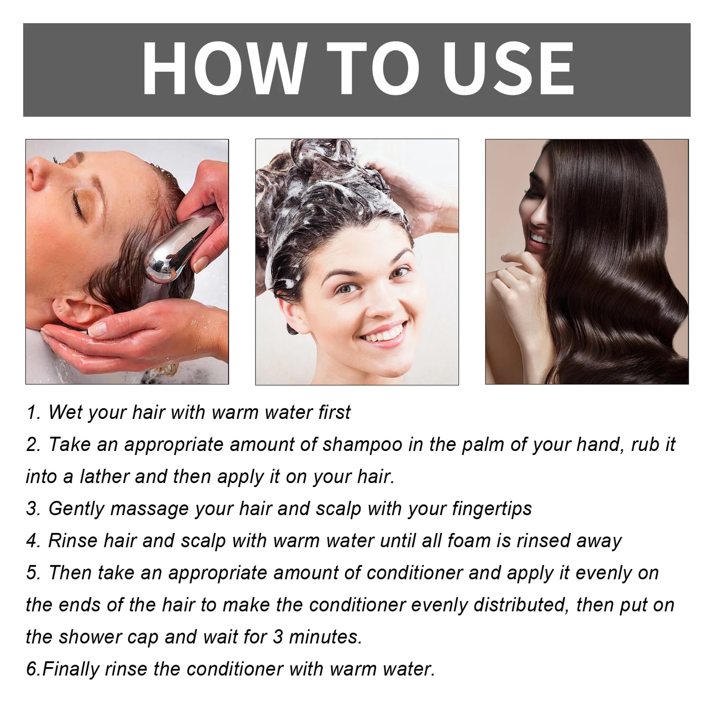 Biotin Rosemary Shampoo Care Set Shampoo Conditioner For All Hair Types
