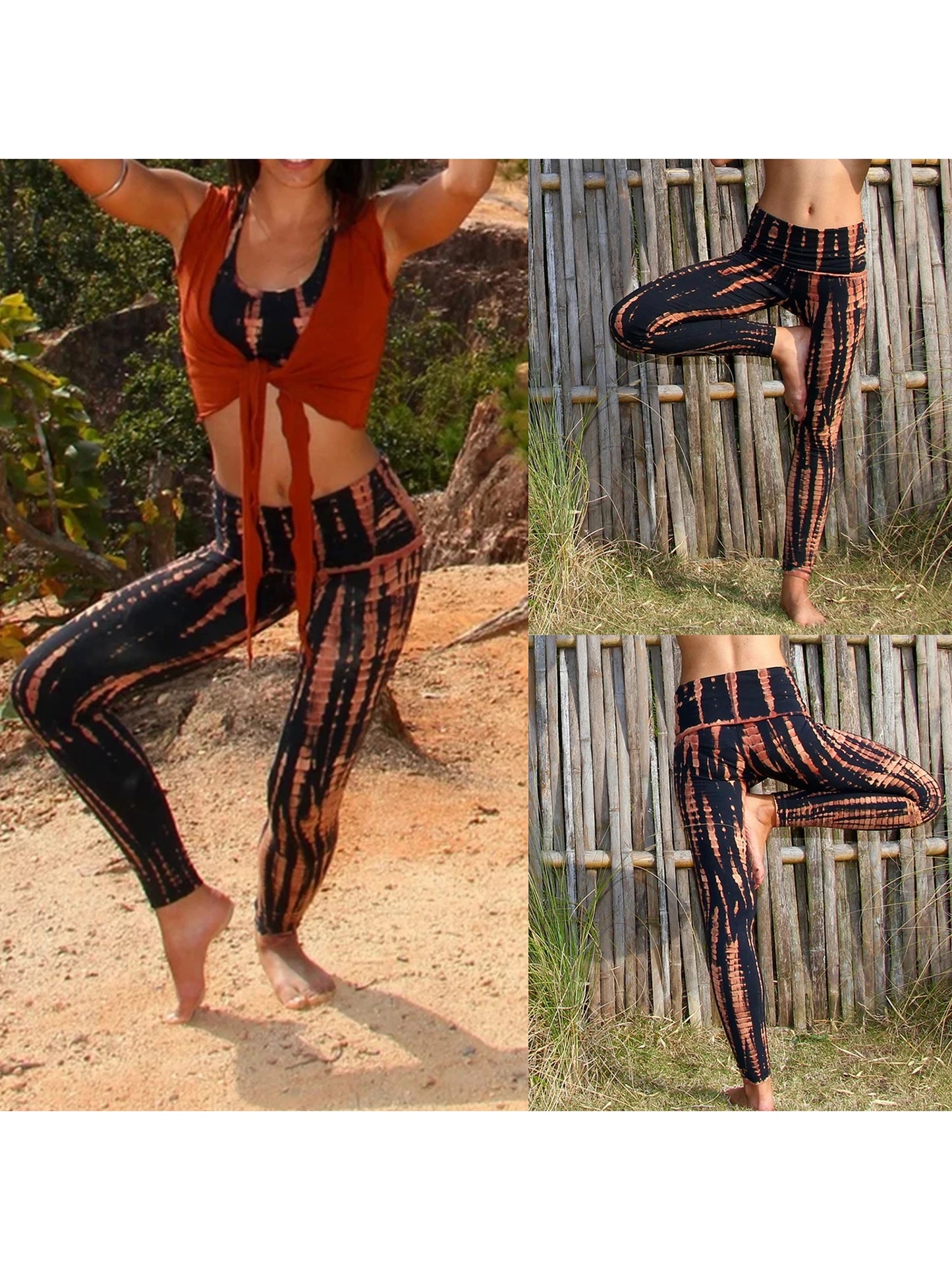 High Waist Yoga Leggings with Side Pockets Tummy Control Workout Pants for Women Running Exercise Fitness Tights