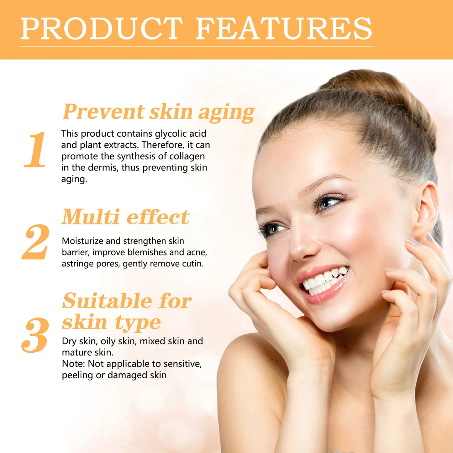 Glycolic Acid 7% Toner Shrink Pores Repair Facial Hydrates