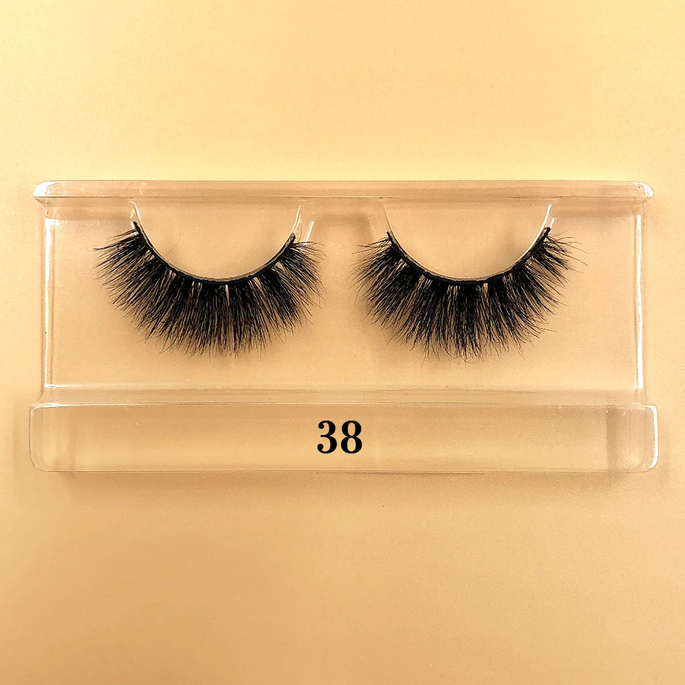 Fluffy 100% Natural Mink Lashes Make up Tool1 Pair Short Soft 15-20mm