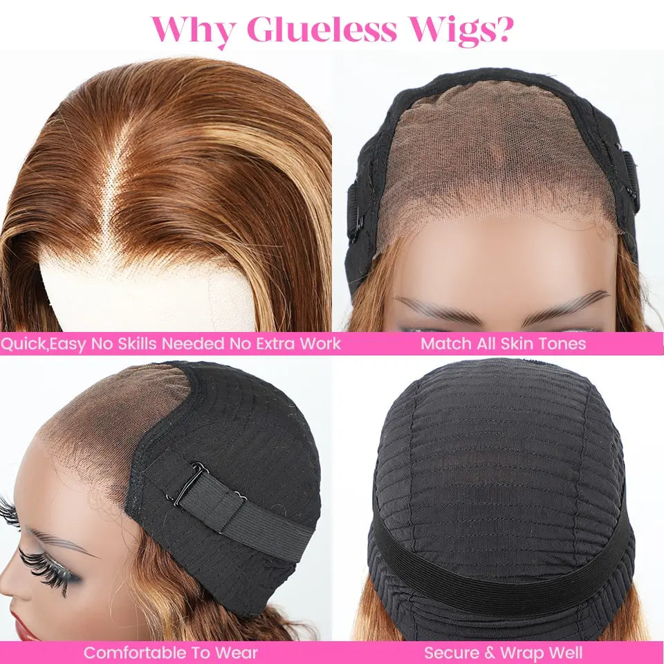 Highlight Glue less Wig Human Hair Ready To Wear And Go For Women 13x6