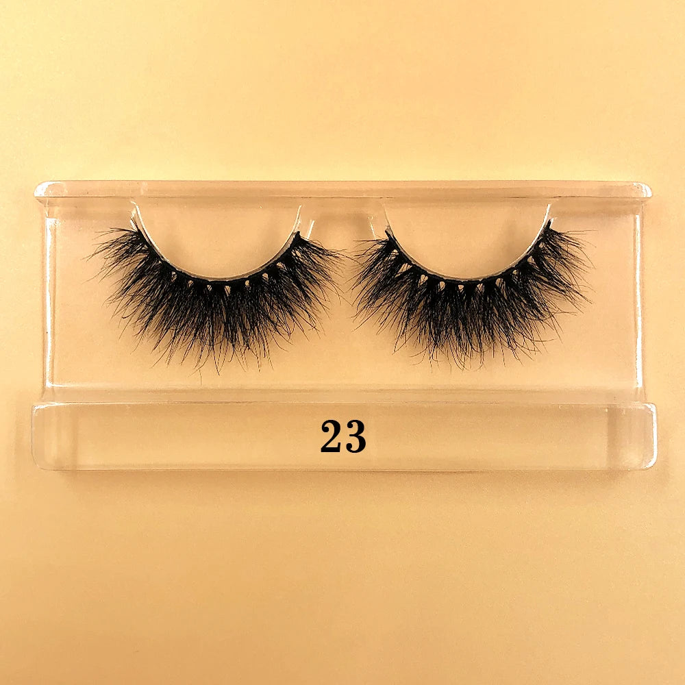 Fluffy 100% Natural Mink Lashes Make up Tool1 Pair Short Soft 15-20mm